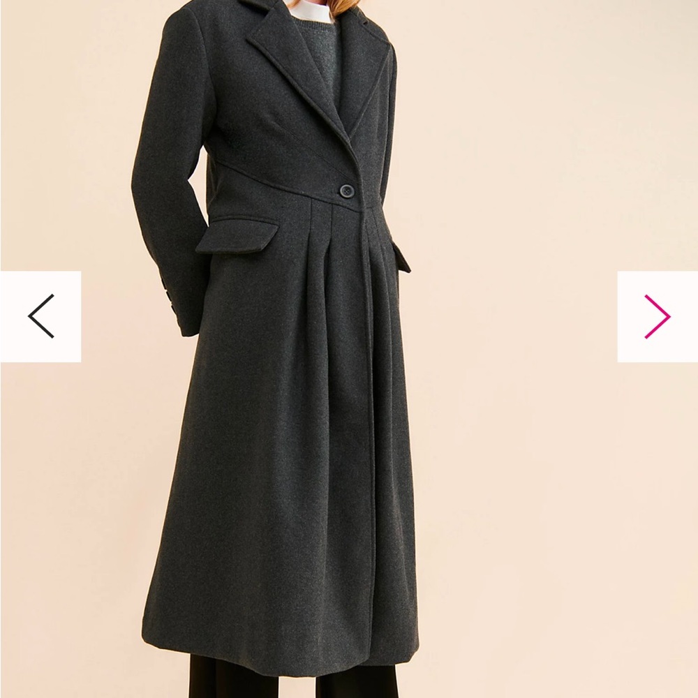 Free People Victoria Pleated Coat